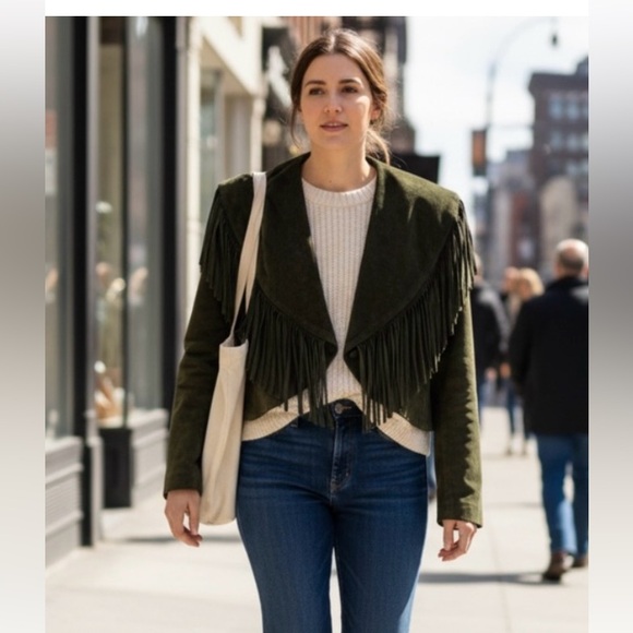 Danier fringed cropped suede jacket - Picture 5 of 5